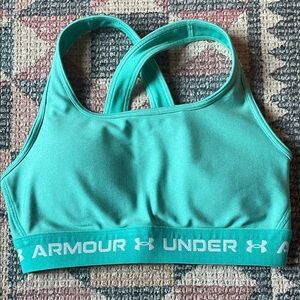 Under Armour Women's Teal Crossback Sports Bra